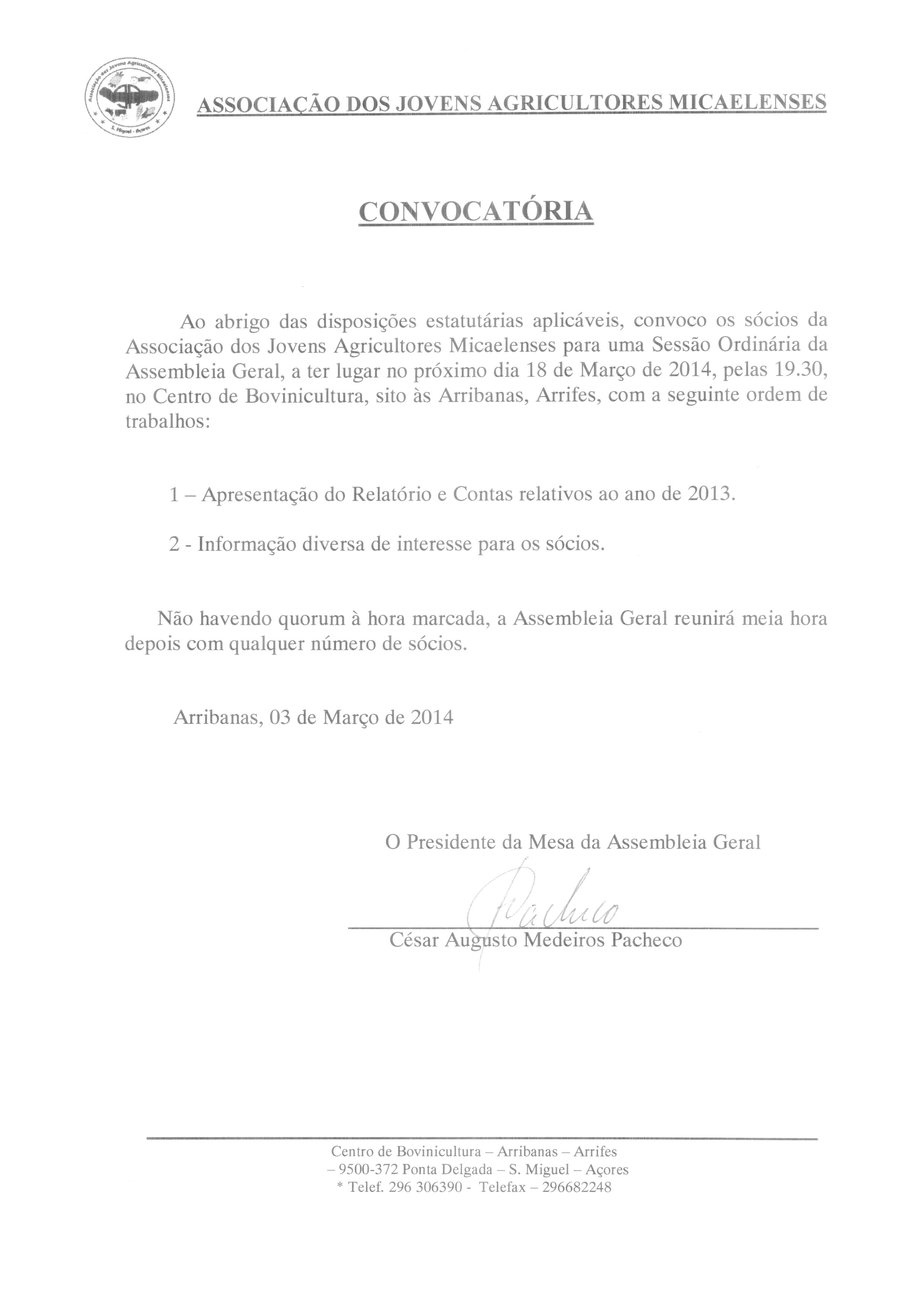 CJA  CONVOCATORIA
